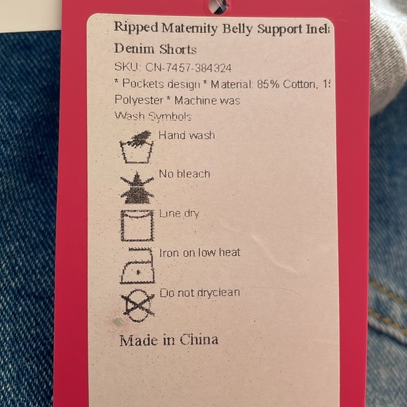 Maternity Denim Shorts Size Medium - Picture 6 of 7